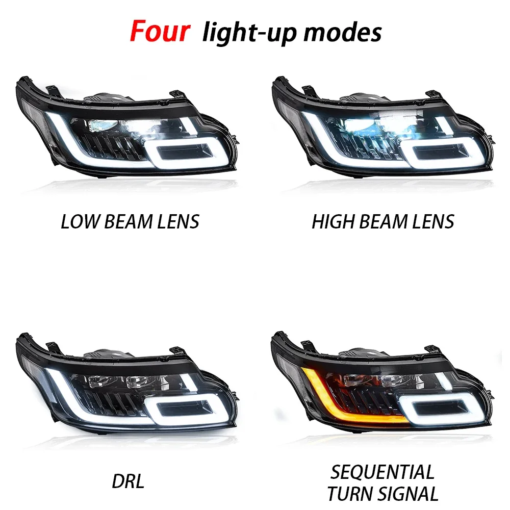 

Plug And Play Upgrade 4 Lens Matrix Led Headlight For Range Rover sports head light head lamp 2014-2017