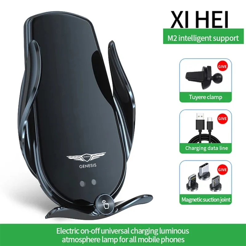Gravity Car Phone Holder For GENESIS gv60 Coupe 3.8 2022 gv80 gv70 g70 g80 g90 For Xiaomi Samsung Universal Mount Sucker Holder