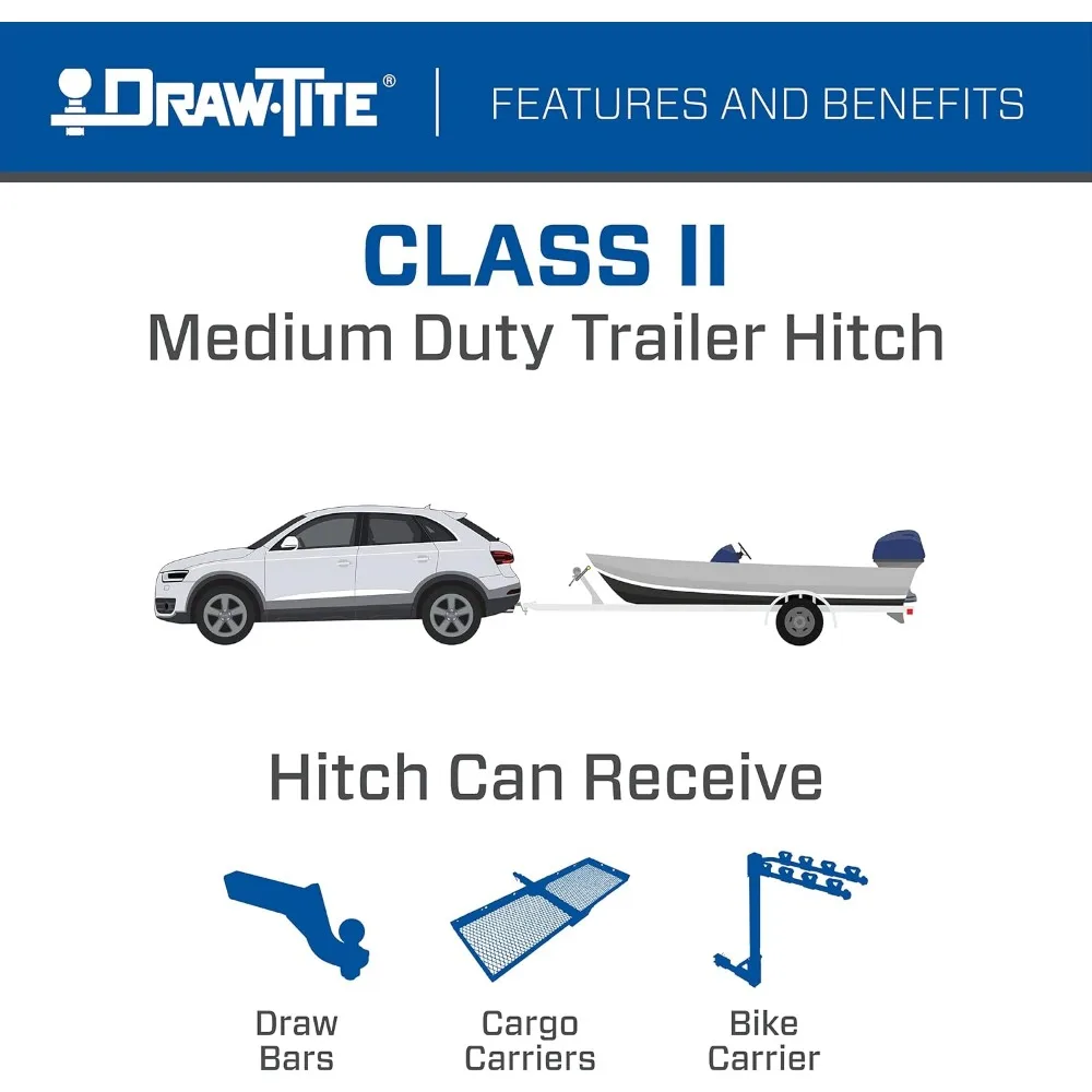 Прицепный сцеп Draw-Tite 36601, 1,25-дюймовый приемник, черный, совместимый с Mazda CX-5 2013-2021 гг.