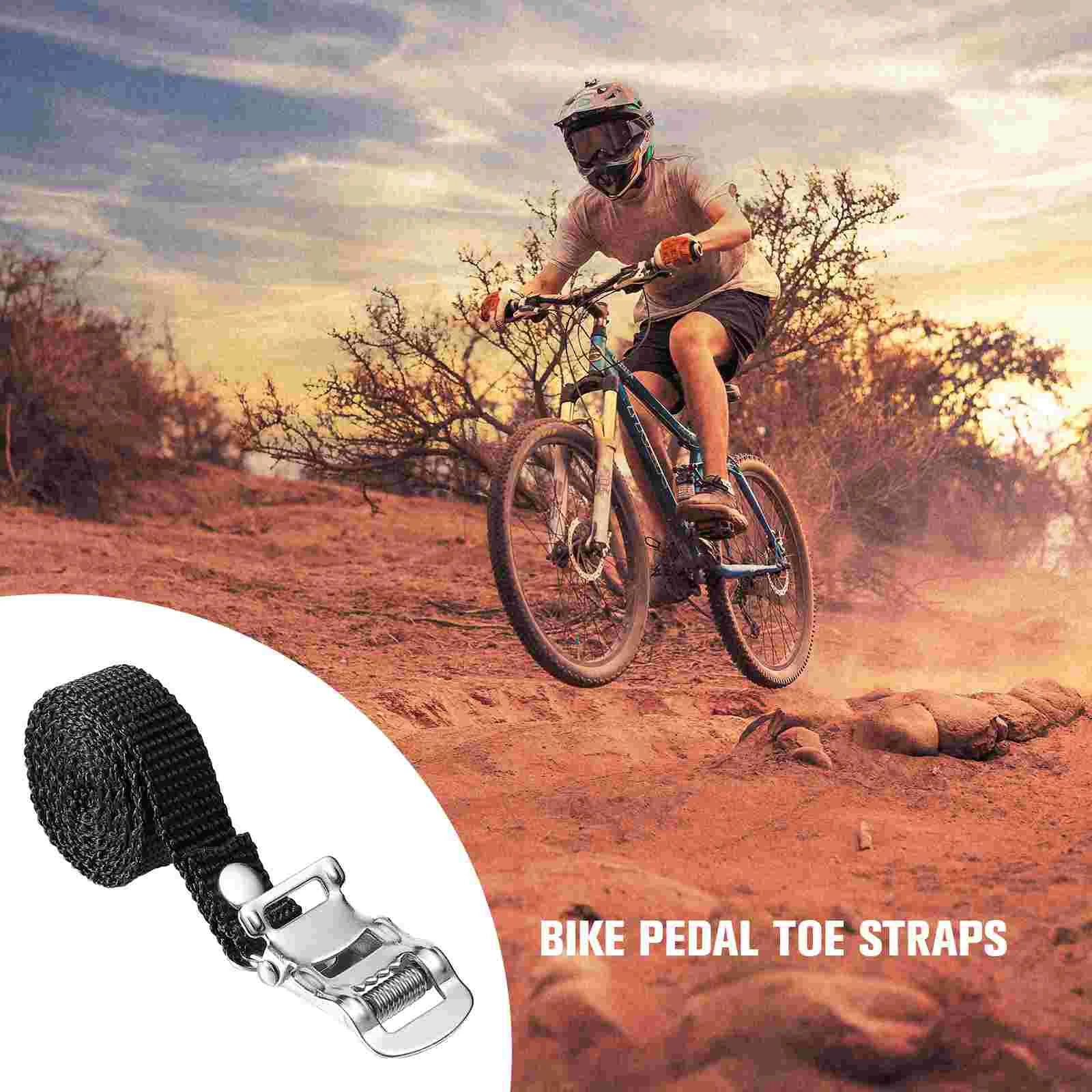 4-teiliges Pedalriemen für Heimtrainer, Zehenriemen, Fahrradpedalgurt, Fahrradpedalgurte, stationäre Fahrradgurte, Fahrradzubehör
