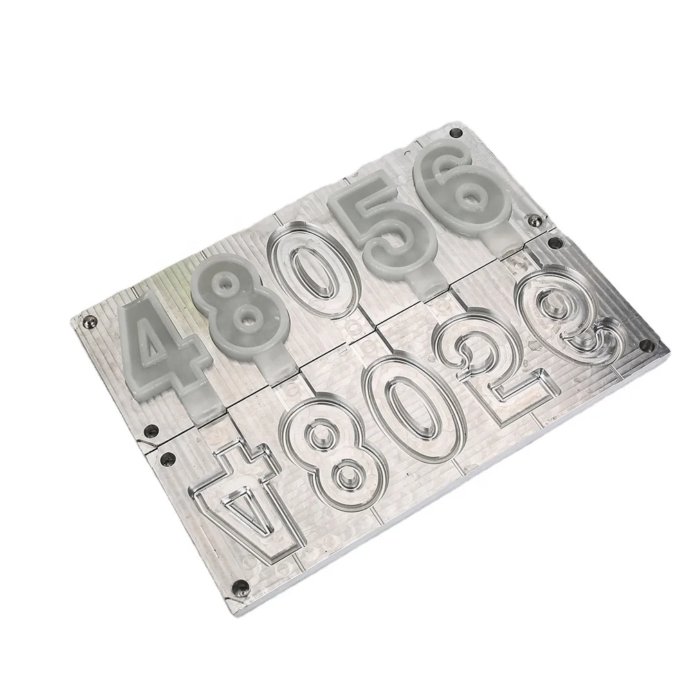 Custom Designer Number Alphabet Aluminum Plate Candle Mold