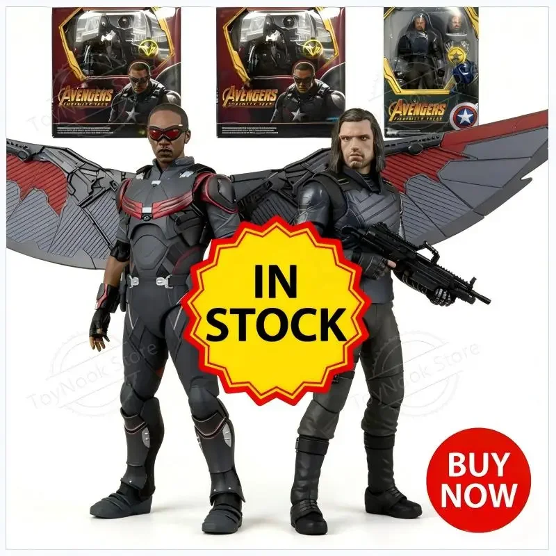 

IN STOCK NEW S.H.Figuarts Avengers Infinity War Falcon Winter Soldier America Anime Action Figures Toys for Boys Christmas