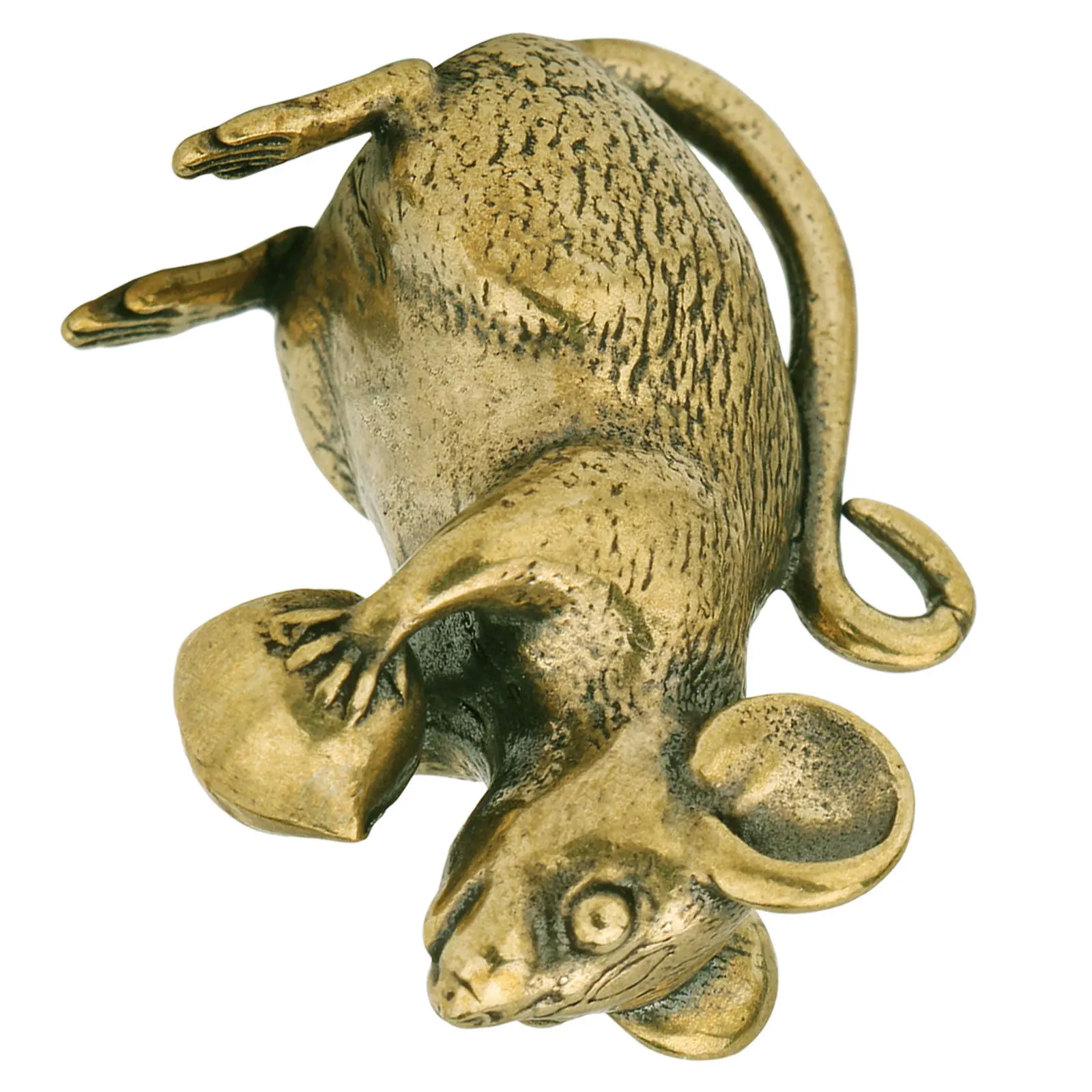 

Retro Brass Decor Statue For Desktop Car Office Home, Brass Mouse Figurine, Small Mouse Ornament, Spring Festival Gift
