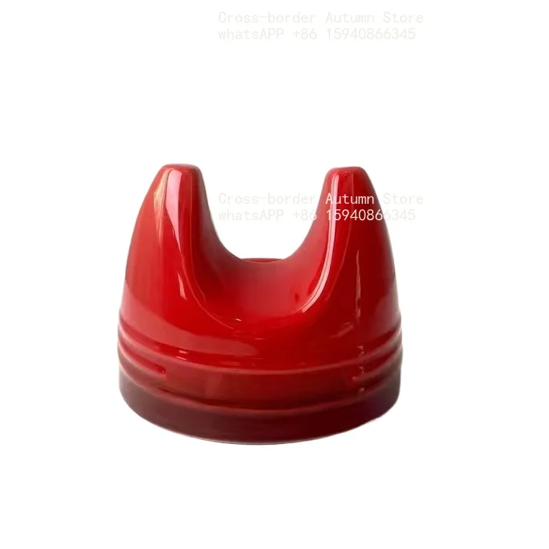 Pot Lid Rack Spoon Rest Holder Kitchen Storage Ceramic Stand No Drilling Pot Cover Support Kitchen Counter Organizer