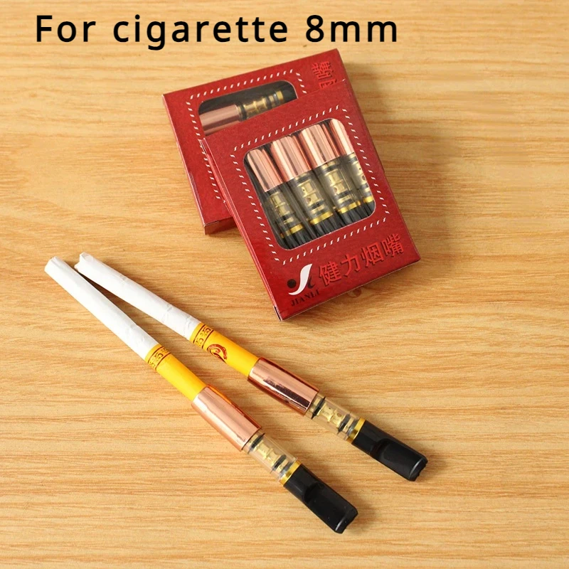 

New Design Microfilter Cigarette filter Acrylic Recyclable Tobacco Pipe Portable Smoking Holder Straight Hookah Cigarete Pipe