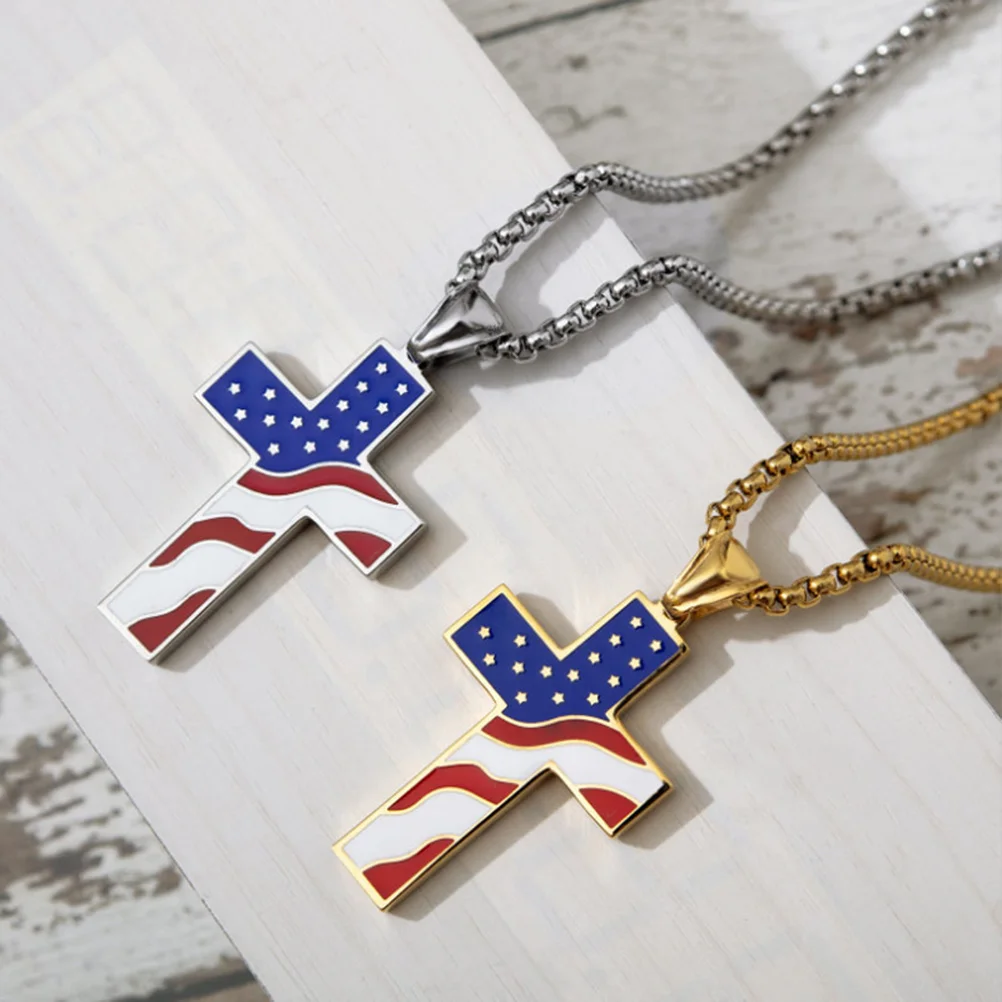 

1Pcs American Flag Fashion Pendant Delicate Workmanship Women Jewelry Party Graduation Birthday Gift