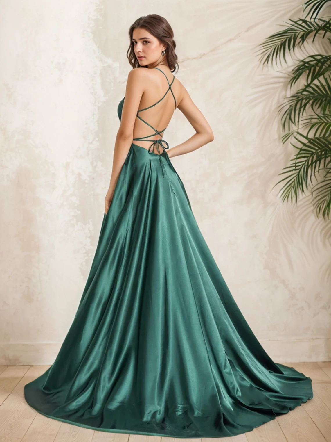 فستان سهرة، فستان حفلة موسيقية، فستان زفاف الضيوف، فستان رسمي، فستان سهرة أنيق، فستان حفلات مثير، فستان برقبة رسن، صورة ظلية على شكل حرف A