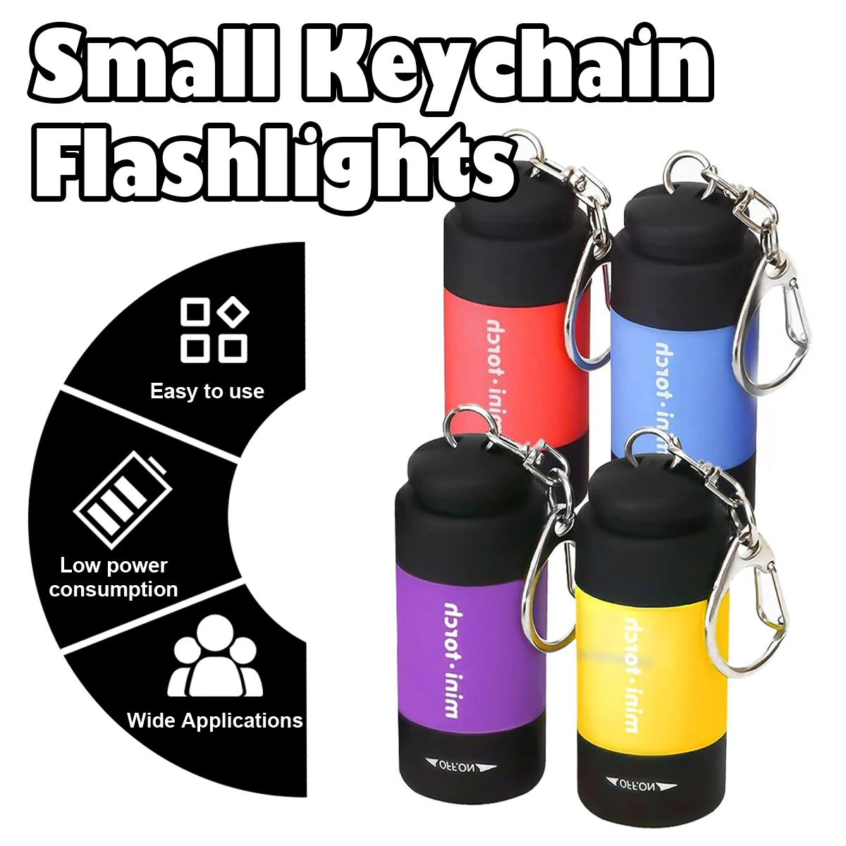 Mini Flashlight White Light Rechargeable Lamp Rotation Switch Portable Outdoor Lighting LED USB Keychain Flashlights Torches COB