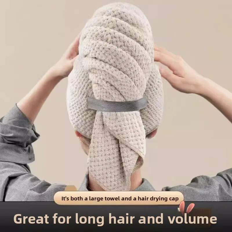 

Super Absorbent Quick Dry Large Extended Hair Towel Cap Women's Long Hair Drying Hat Towel Wrap Head Cover Bath Towel