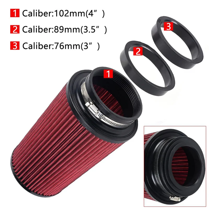 

KYCOR-Car Air Filter Modification High Flow Intake Car Cold Air Intake Air Filter Purification Pipe Modification