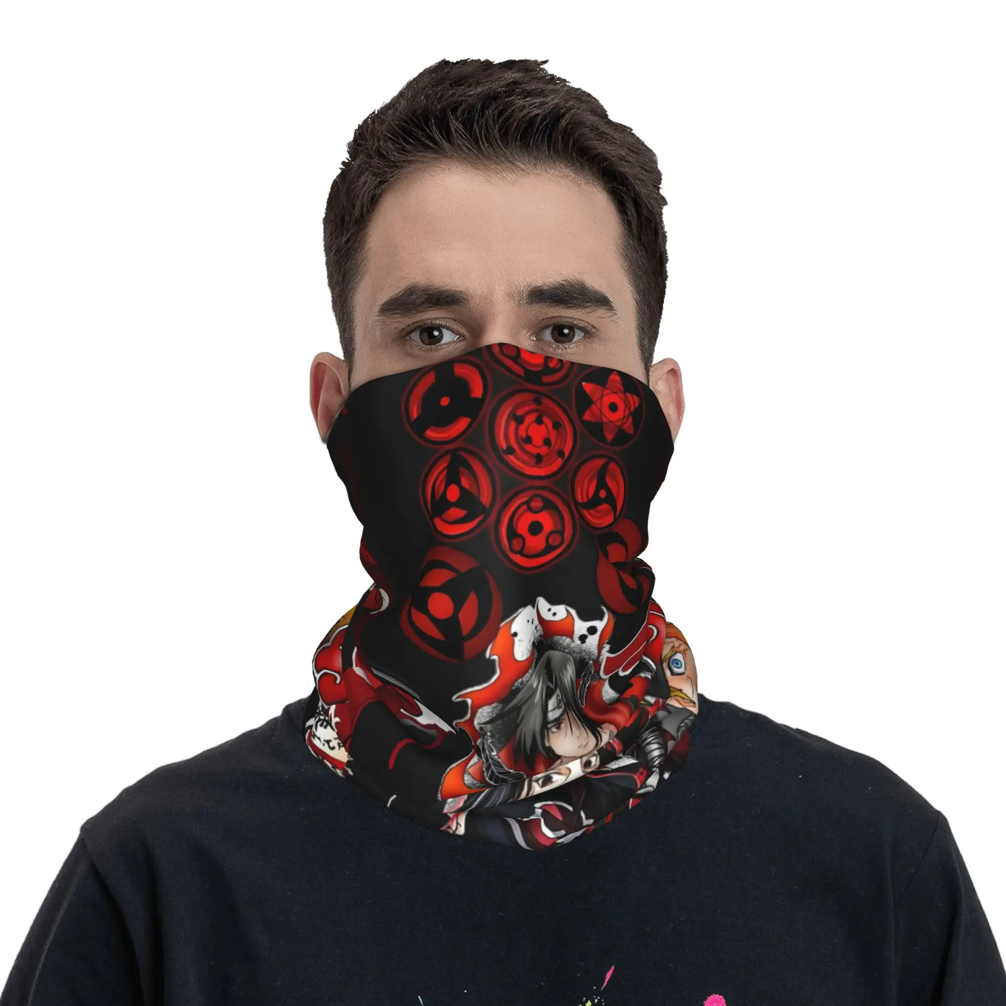 

Custom U-Uchihaes Itachi Hot Anime Bandana Winter Neck Warmer Men Windproof Wrap Face Scarf for Ski Manga Gaiter Headband