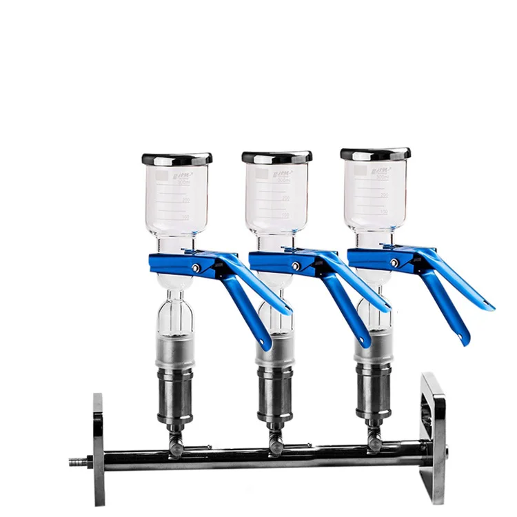 

Stainless Steel 3/6 Branches Manifolds Vacuum Filtration System with 300ml Glass Filter for Laboratory Use