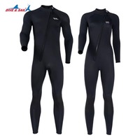 DIVE&SAIL 1.5mm Women Man Neoprene Surfing Wetsuit Long Front Zip Diving and Swimming Diving Suit Swimwear