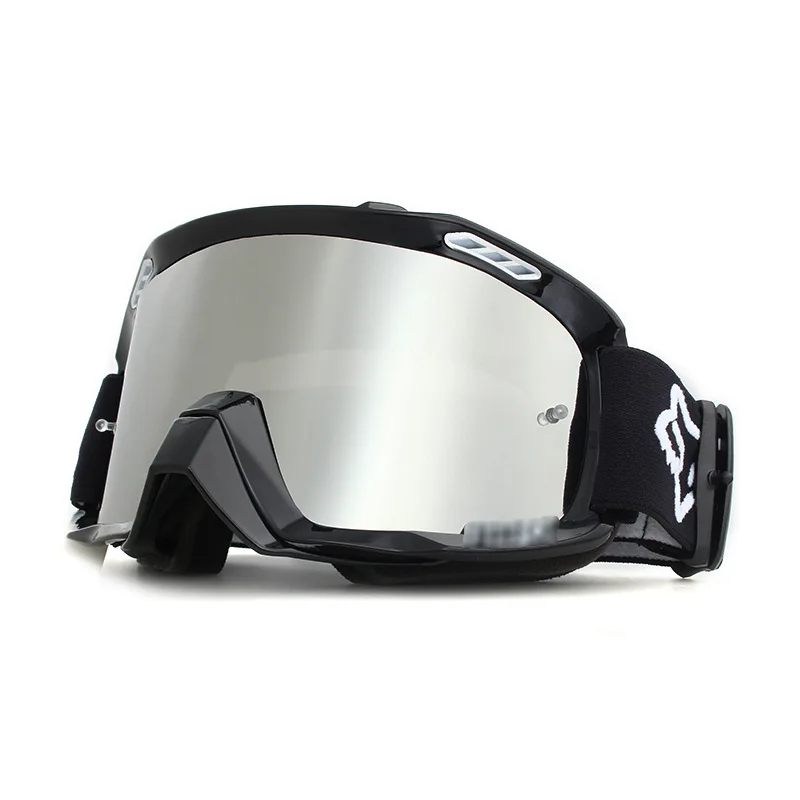 Occhiali da sole da moto occhiali da ciclismo all'aperto occhiali da casco da Motocross maschera con lenti a specchio HD occhiali da equitazione da sci antivento MTB