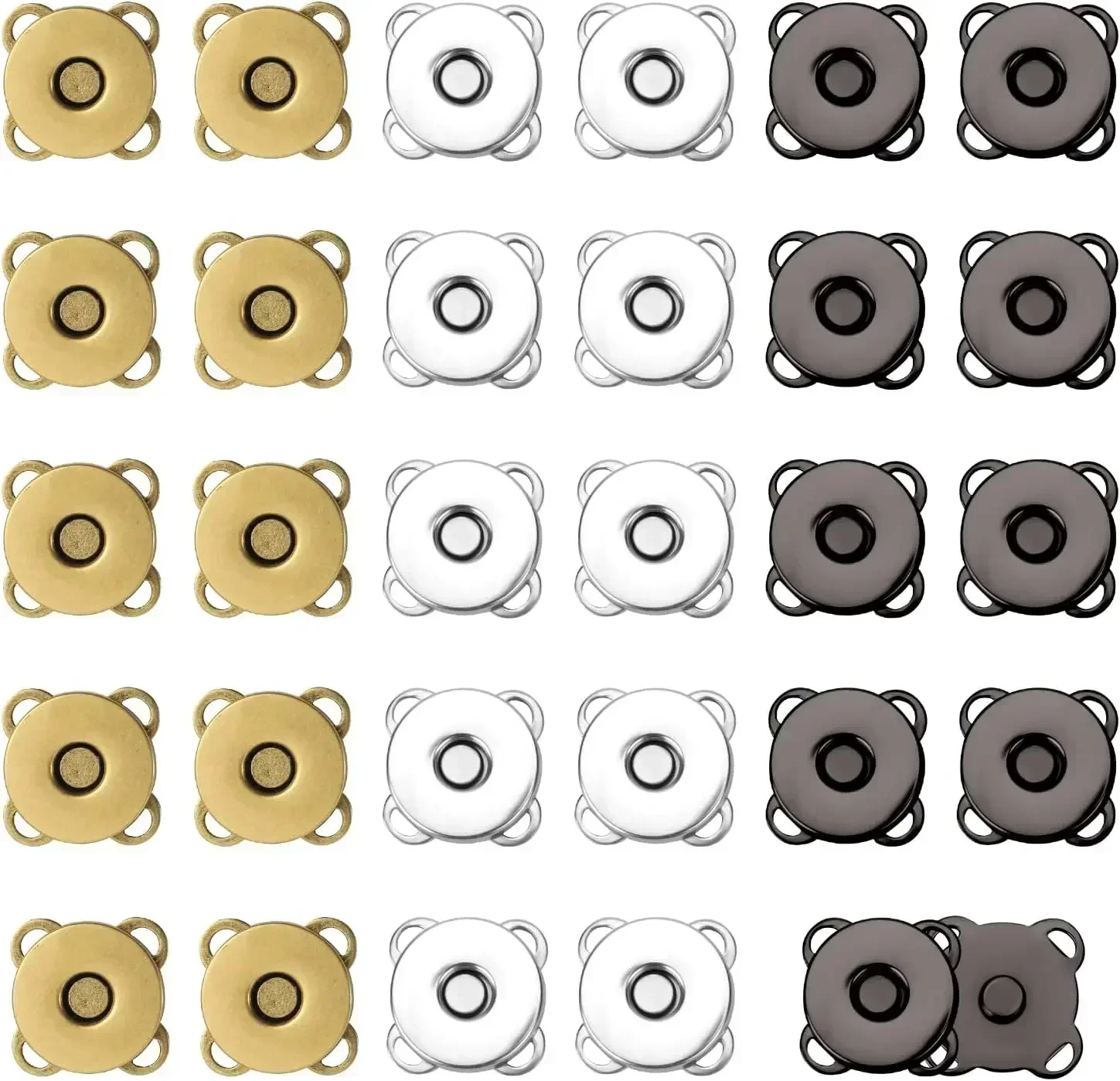 1-20Set Tassen Magnetische Drukknop Bevestigingsmiddelen Sluitingen Knopen Handtas Portemonnee Ambachtelijke Tas Onderdelen Mini Adsorptie Gesp