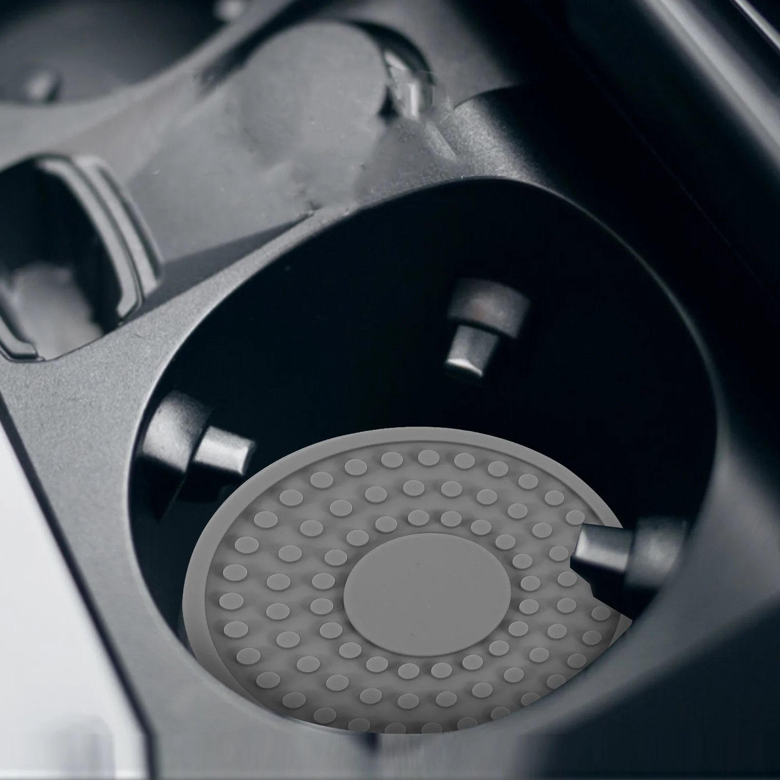 

4pcs Silicone Anti-Slip Car Coasters Insulated Cup Holder Inserts Vehicle Interior Accessories Black Automotive Coasters For Men