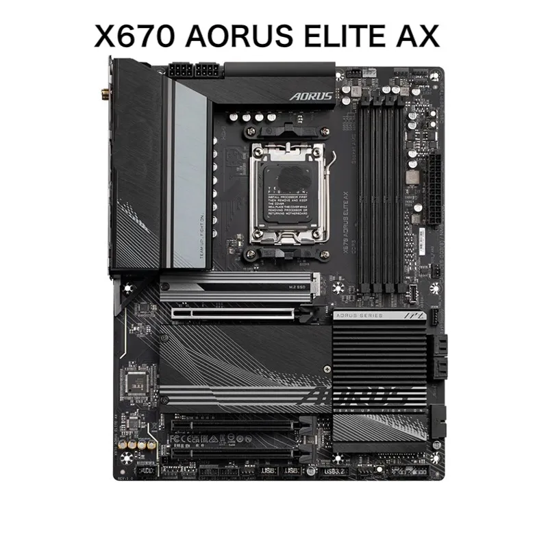 

For Gigabyte X670 AORUS ELITE AX Motherboard 128GB AM5 DDR5 Support Ryzen 7000 Series CPU Mainboard 100% Tested OK Fully Work