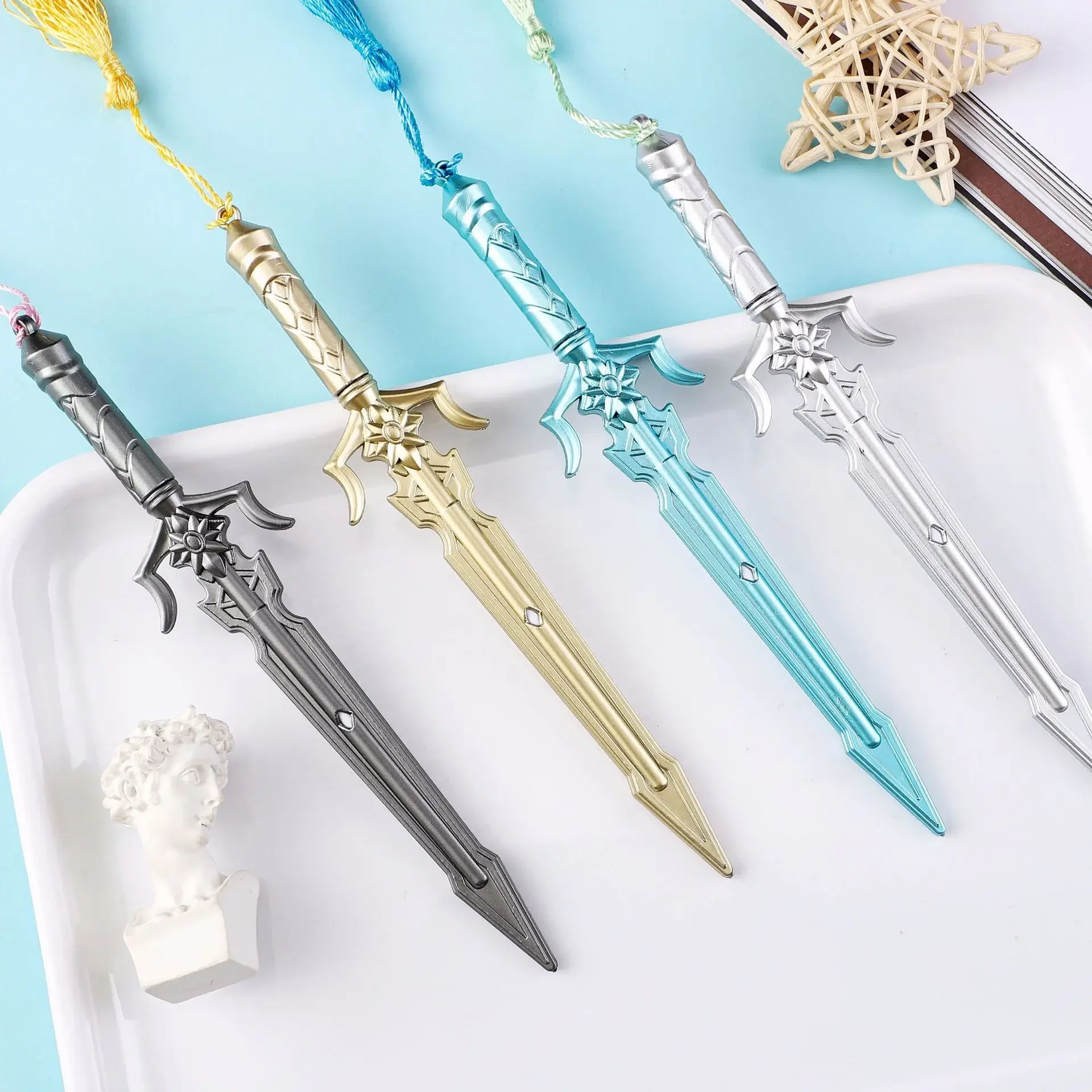 36Pcs Wholesale knife-shaped creative emperor sword gender-neutral pen, exquisite student stationery