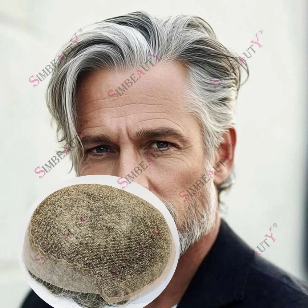 

Прочный Q6 Мужской 1B20 1B80 Серый Черный Человеческие Волосы Франция Кружева и Тонкие Мужские Парики из искусственной кожи Дышащий парик Необнаружимые линии Волос Отбеливающие узлы