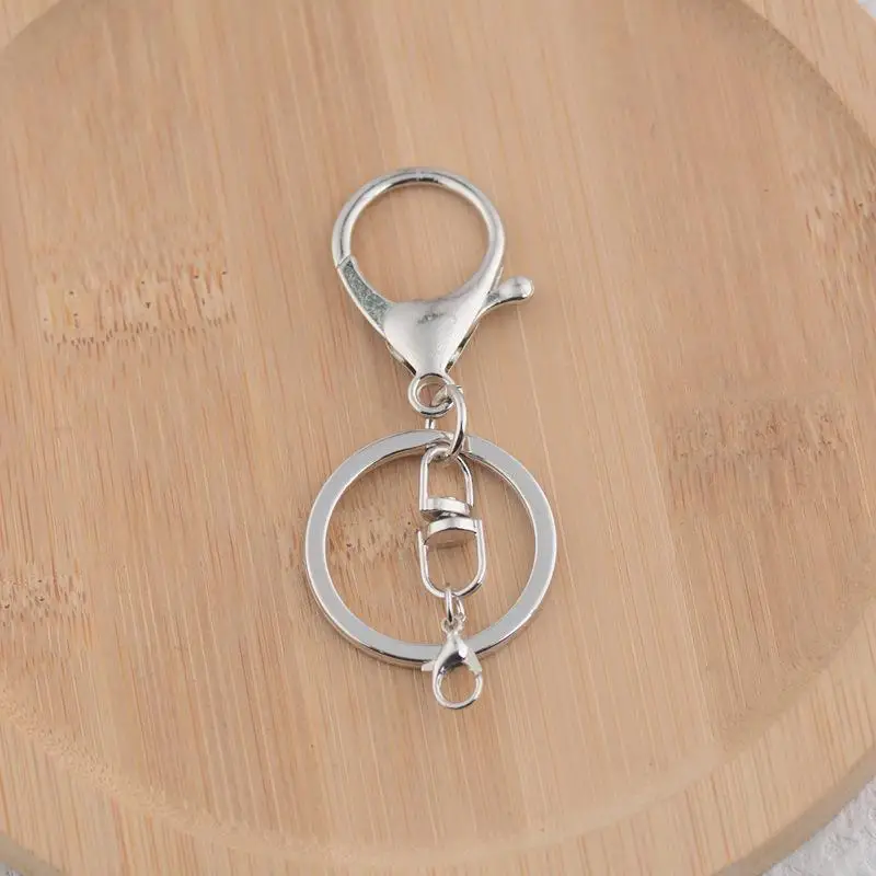 10Pcs Durable Metal Keychain Clips With Swivel Lobster Claw And Key Ring Perfect For DIY Crafts Jewelry Making Bag Charms