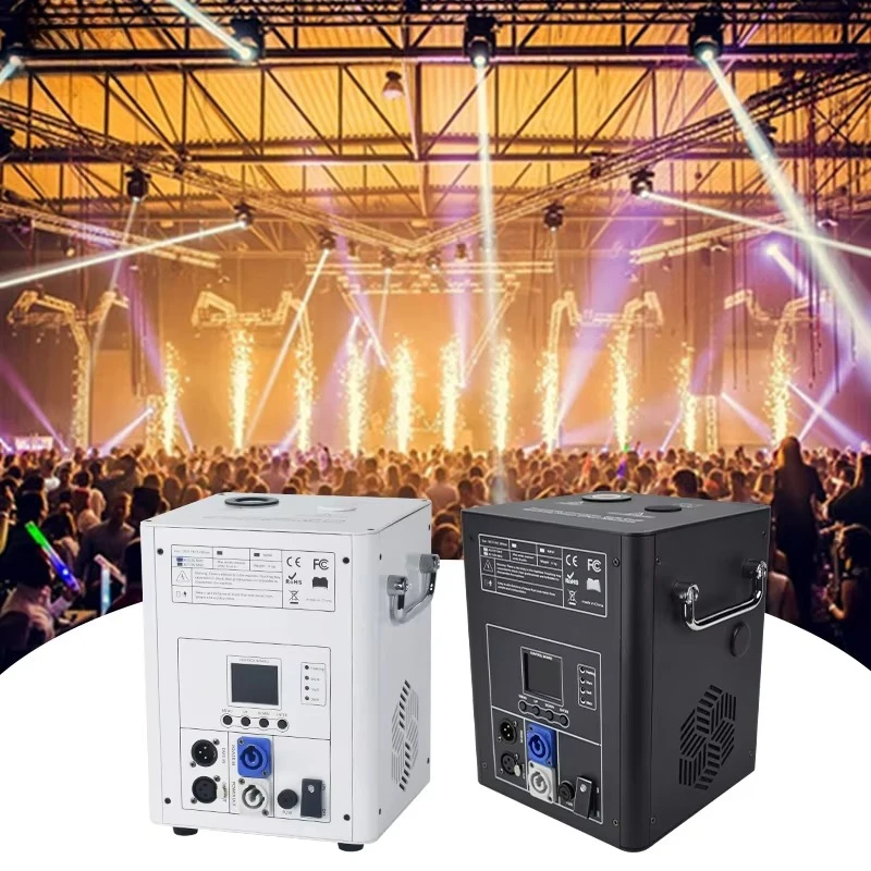 

750W Cold Fire-works Machine DMX512 Spark Fountain Machine for Wedding Stage Remote Control Cold Sparkler Machine