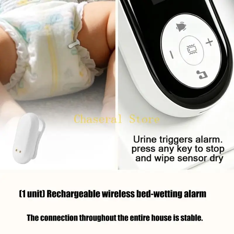 E7CE Baby Sleep Wetness Alarm with Receiver and Diaper Clip for Home Use
