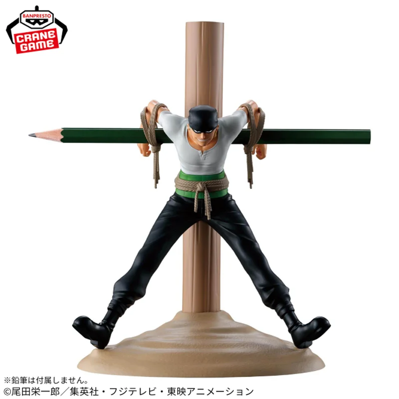 Genuíno original bandai banpresto uma peça figlife roronoa zoro em estoque figura modelo coletor estatueta ornamento de mesa presente