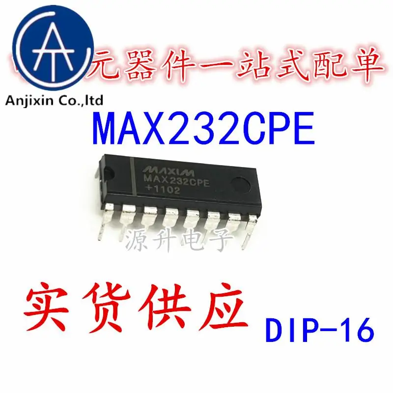 

10PCS 100% orginal new MAX232CPE MAX232 RS-232 interface IC chip DIP-16