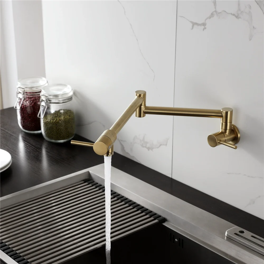 Rose Gold Water Cold Pot Fille - Pot Filler Faucet Wall Mount Folding recensie en prijs