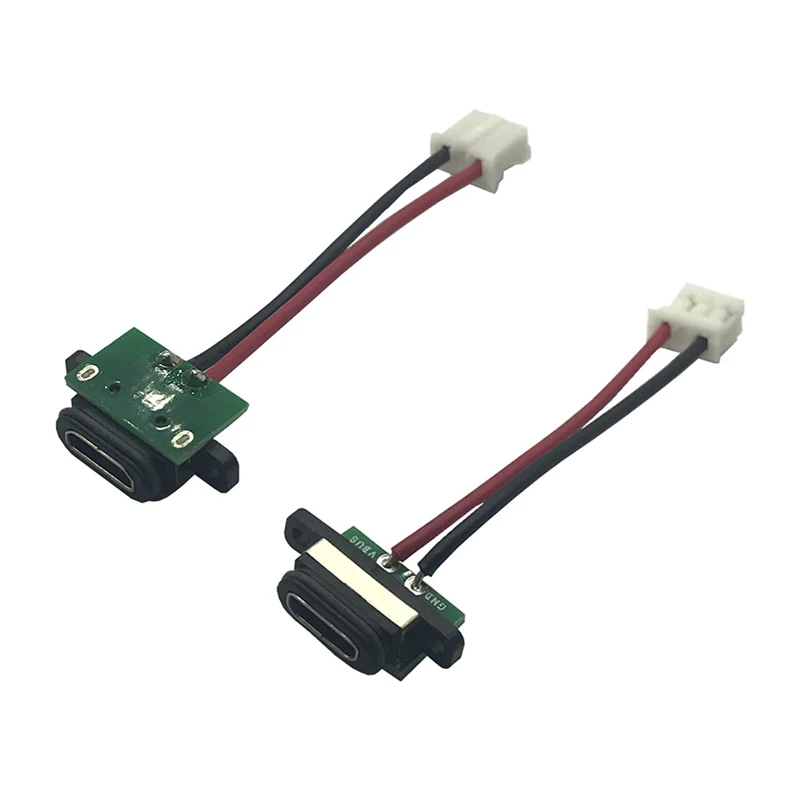 1Pcs 5 Pin Micro USB Connector Port Socket Female with Screw Hole Waterproof Power Charging Dock With Cable Terminal ﻿