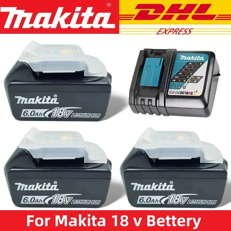 Power Tool Battery for makita 18v bettery with charger,makita 18 v bettery 6.0ah/5.0ah Rechargeable Lithium,LXT BL1860B BL1850