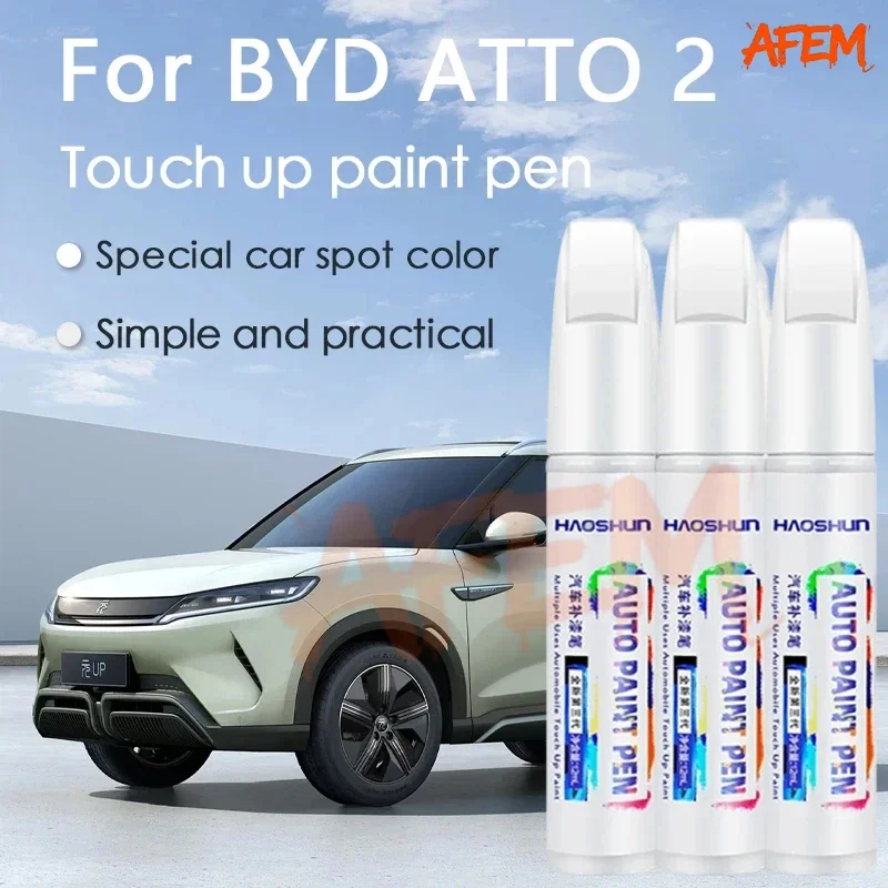 Bolígrafo de Pintura para Reparación de la Superficie de la Pintura del Automóvil BYD ATTO 2, para Aumentar el Brillo, Eliminar Rayones y Reparar el Barniz, Color Blanco Verde HCJ