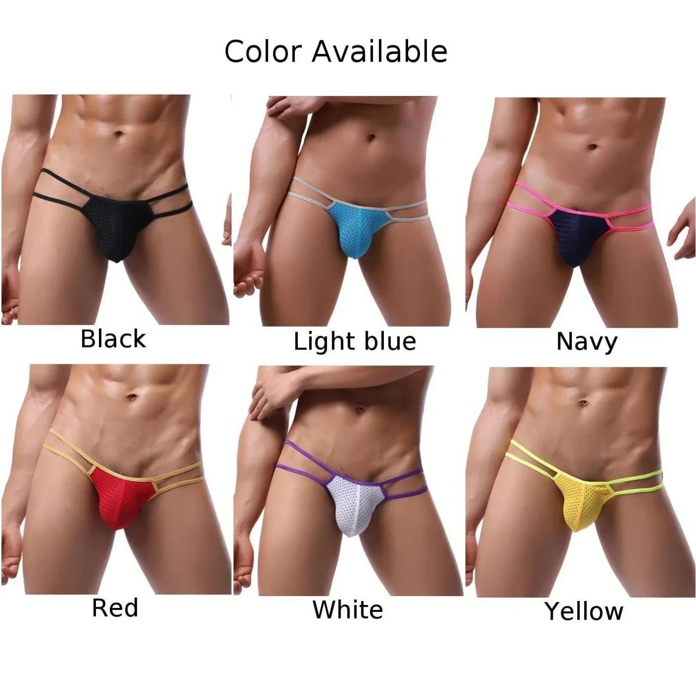 High Quality Underwear Men Fashion Hot Sell Lingerie Panties Seamless Sexy G-String Solid Color Thong Underpants