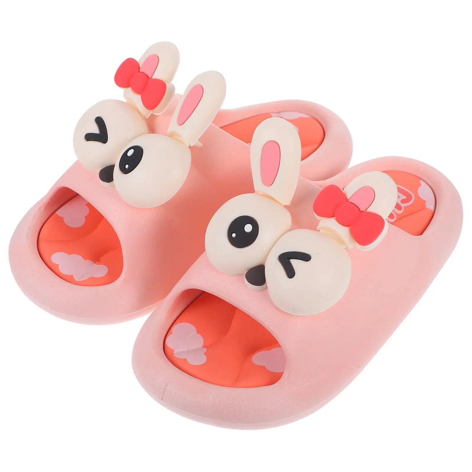 

1 Pair Children Non-Slip Slippers Soft Sole Toddler Slide Sandals Summer Beach Shoes Size 30 31 Kids Home Shower Casual Sandals