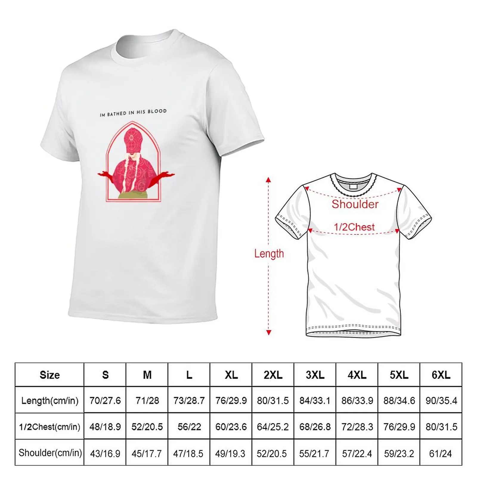 Katya Zamo Im Bathed in his Blood w/o Splatter T-Shirt Work Comfort T-Shirt for Men