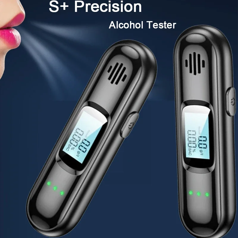 

Бесконтактный тестер алкоголя со светодиодным цифровым дисплеем, спиртометр, USB перезаряжаемый точный алкотестер, диагностический инструмент