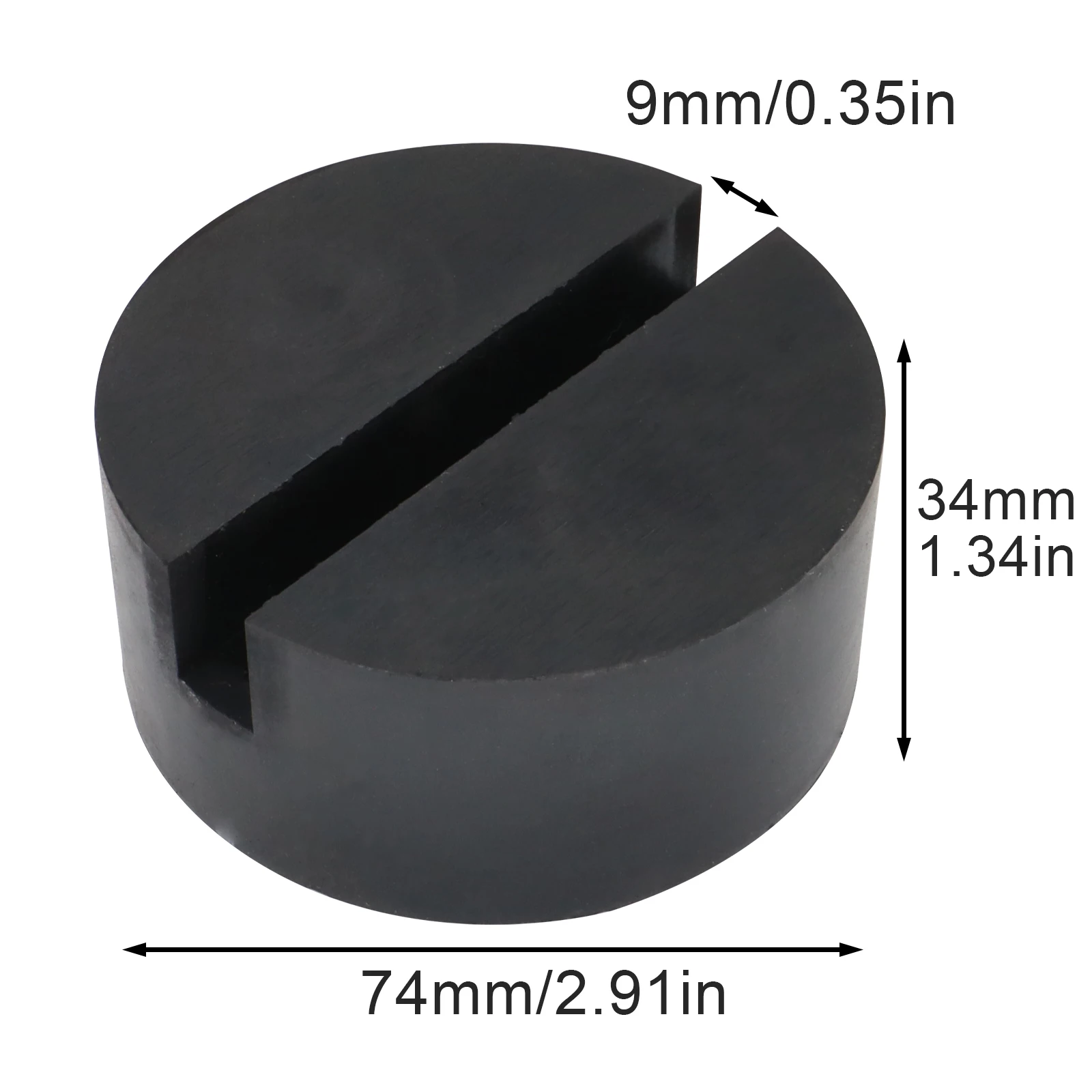 74*34 Floor Slotted Car Jack Rubber Pad Frame Protector Adapter Jacking Tool Pinch Weld Side Lifting Disk Rubber Set of 2 Pads