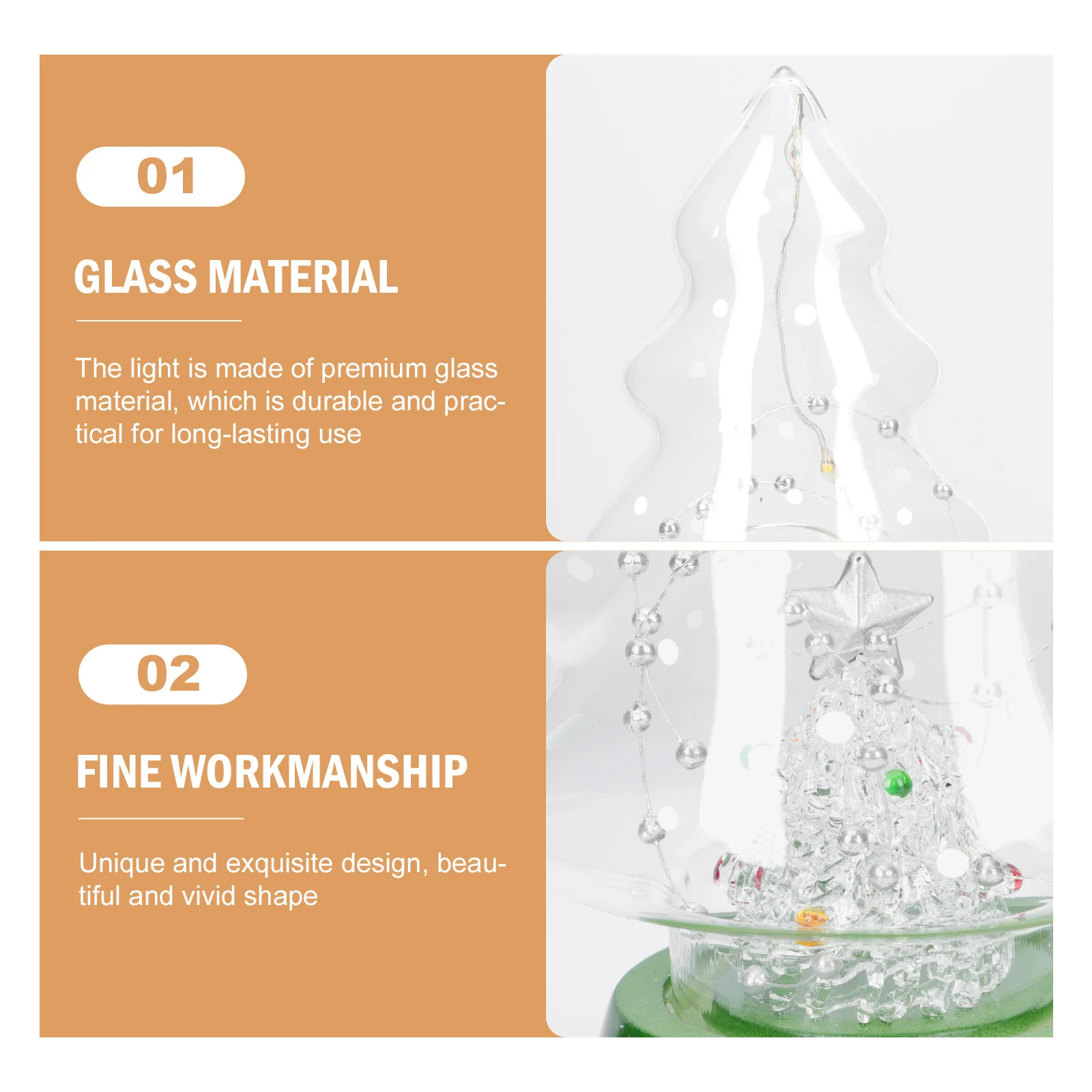 

1Pcs Creative Glass Night Lamp Exquisite Warm Light Decor for Desk Kids Room Lovely Luminous Adornment Home Gift