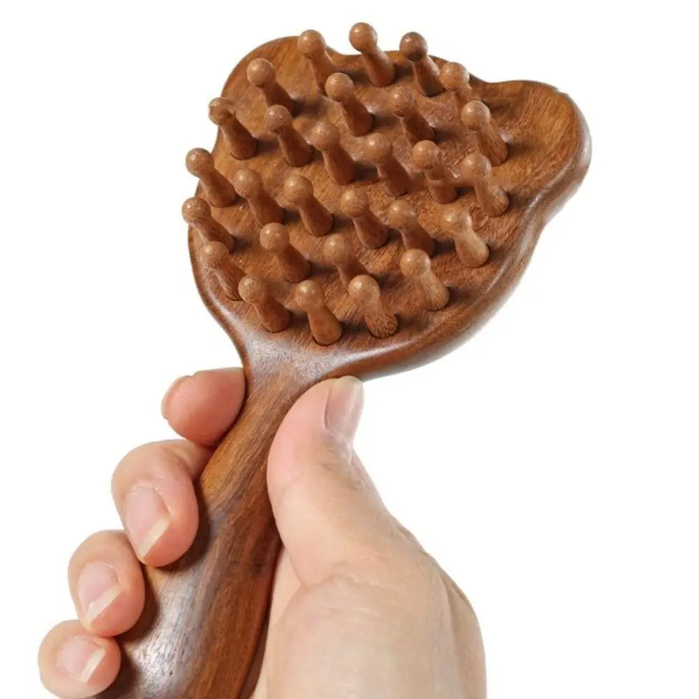 

New Sandalwood Sandalwood Hair Comb Wooden Cat Hair Comb Brown Anti Static Massage Comb