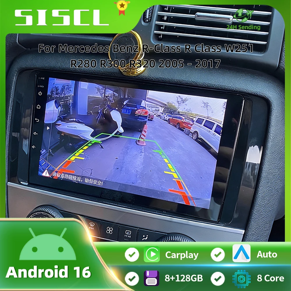 

Автомагнитола Android 16 для Mercedes Benz R-класса W251 R280 R300 R320 R350 R63 2005-2017, мультимедийный видеоплеер с поддержкой CanPlay и 4G