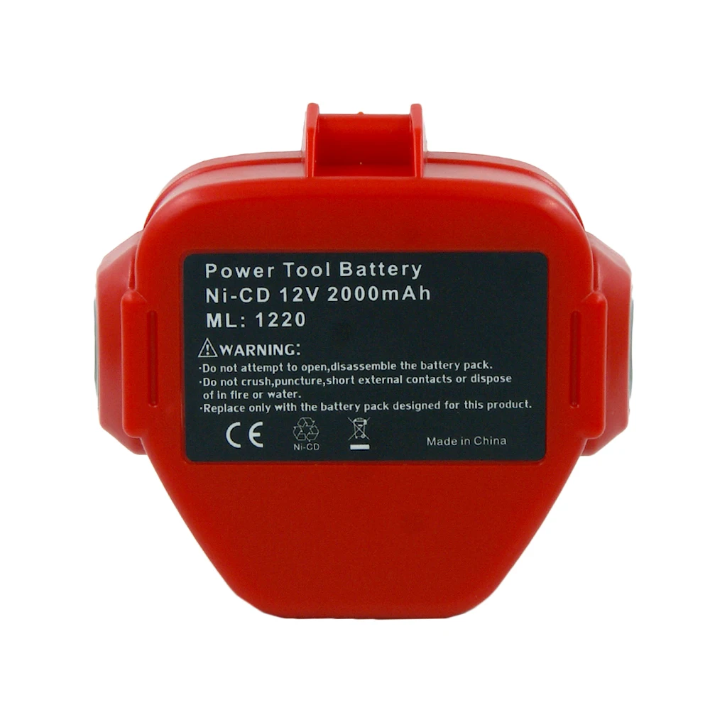 NI-CD 12V 2000MAH 2.0A Replacement for Makita Power Tool Cordless Battery 1222 1220 PA12 1220 1222 1233S 1235 1235A 6271D