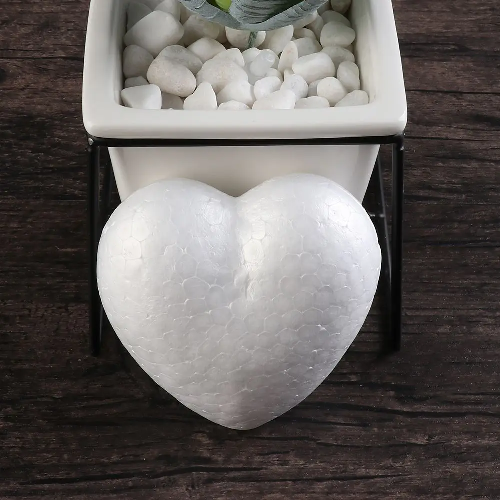 6/8.5/10/15cm Heart Foam Mould White Craft Balls Styrofoam Modelling Polystyrene Wedding Decor DIY Ball Toys Party Decor