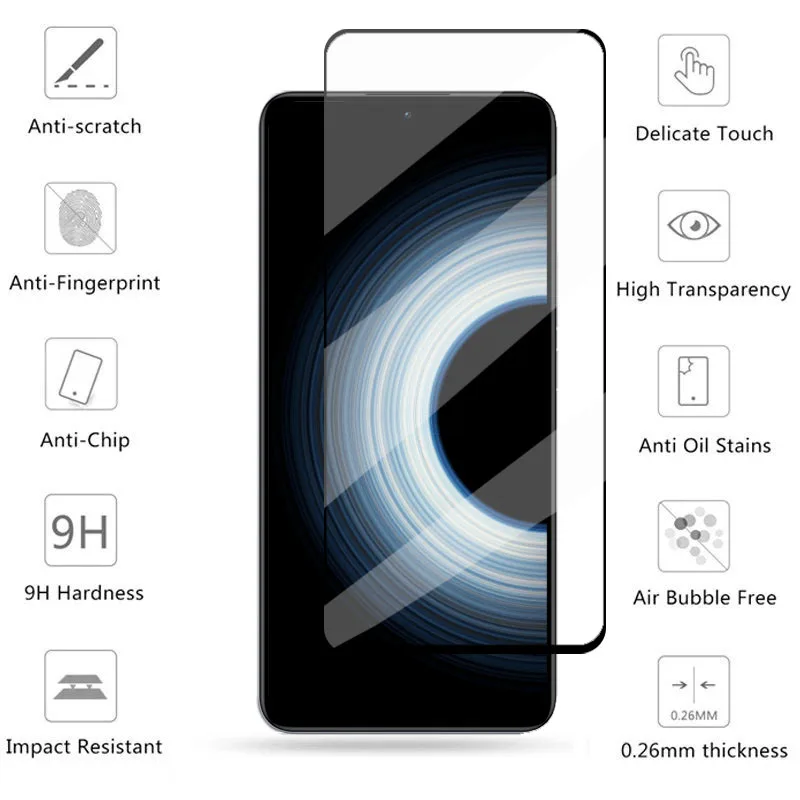 Full Cover Glass For Xiaomi 12T Pro Tempered Glass Xiaomi 12T 11T Pro Screen Protector Protective Phone Lens Film Xiaomi 12T Pro