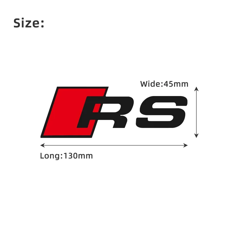 For Audi RS Logo A3 A4 A5 A6 A6L A7 A8 Q3 Q5 Q7 S3 S4 S5 RS3 RS4 RS6 Car Body Window Trunk Decoration Stickers Auto Accessories