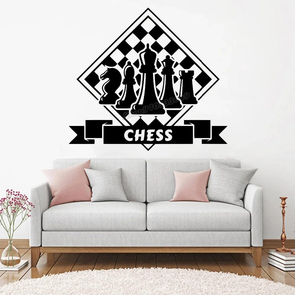 Chess Wall Decal Modern Real Neymar Chess Decal Wall Sticker Interior Living Room Decor Design Waterproof Vinyl Home Decor B107