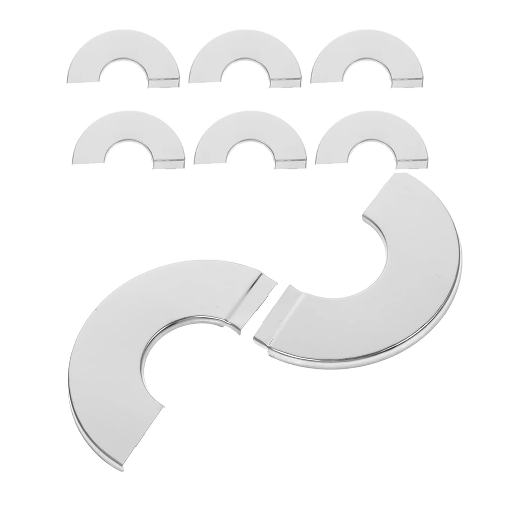 

4Pcs Water Pipe Covers Round Stainless Steel Wall Split Flange Plumbing Plate Faucet Escutcheons for Bathroom Kitchen Toilet