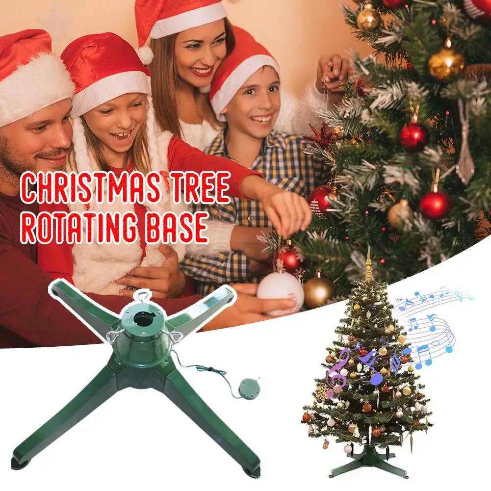 Christmas Tree Decoration New Year 2024 Christmas Tree 360 Rotating Stand Electric Base Tree Degree Stand Rotating Christma Q4L5