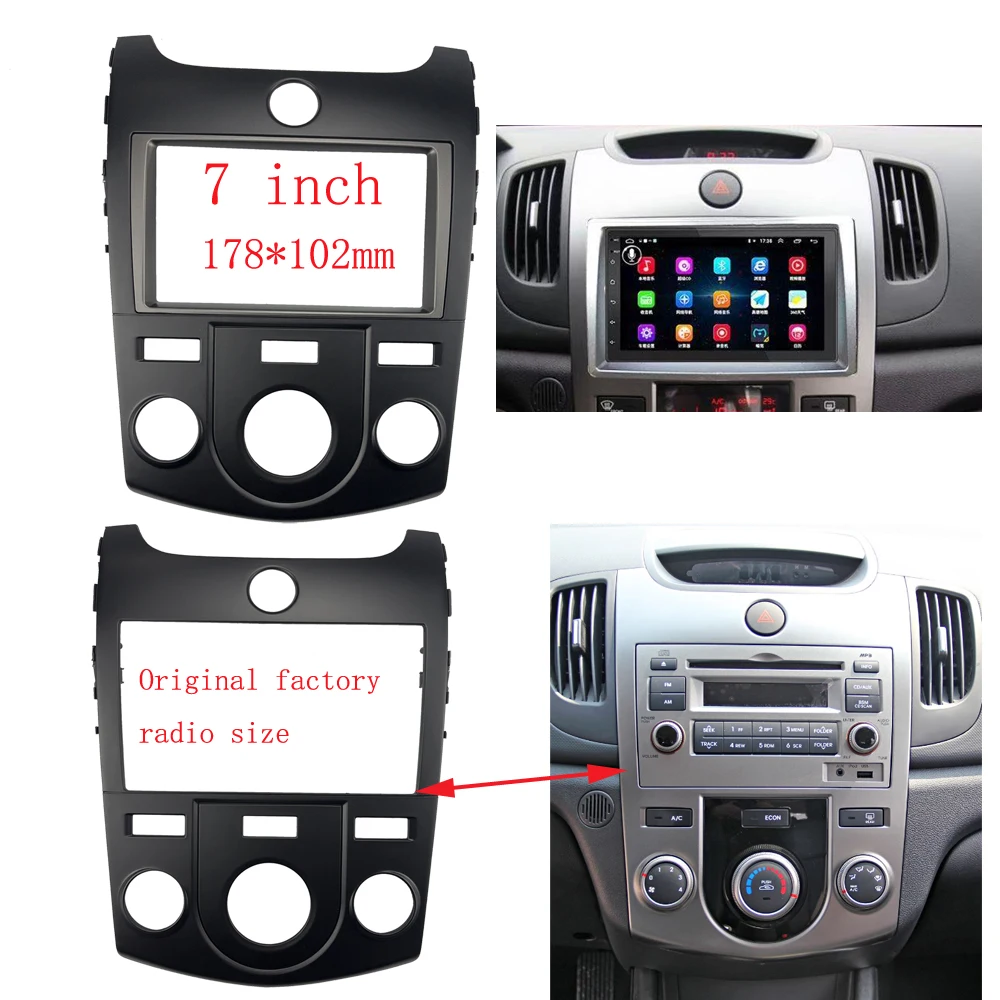 7 inch Car DVD GPS player Radio stereo screens accessories navigation frame kit for KIA Forte Coupe Cerato 2009-2012