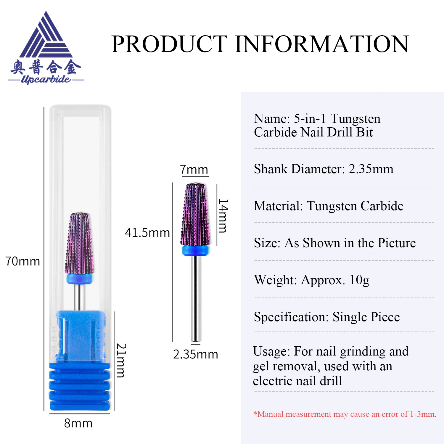 Carbide Multi-Function Bit for Gels Cuticles Removal Manicure Tool Nail Rotation accessories