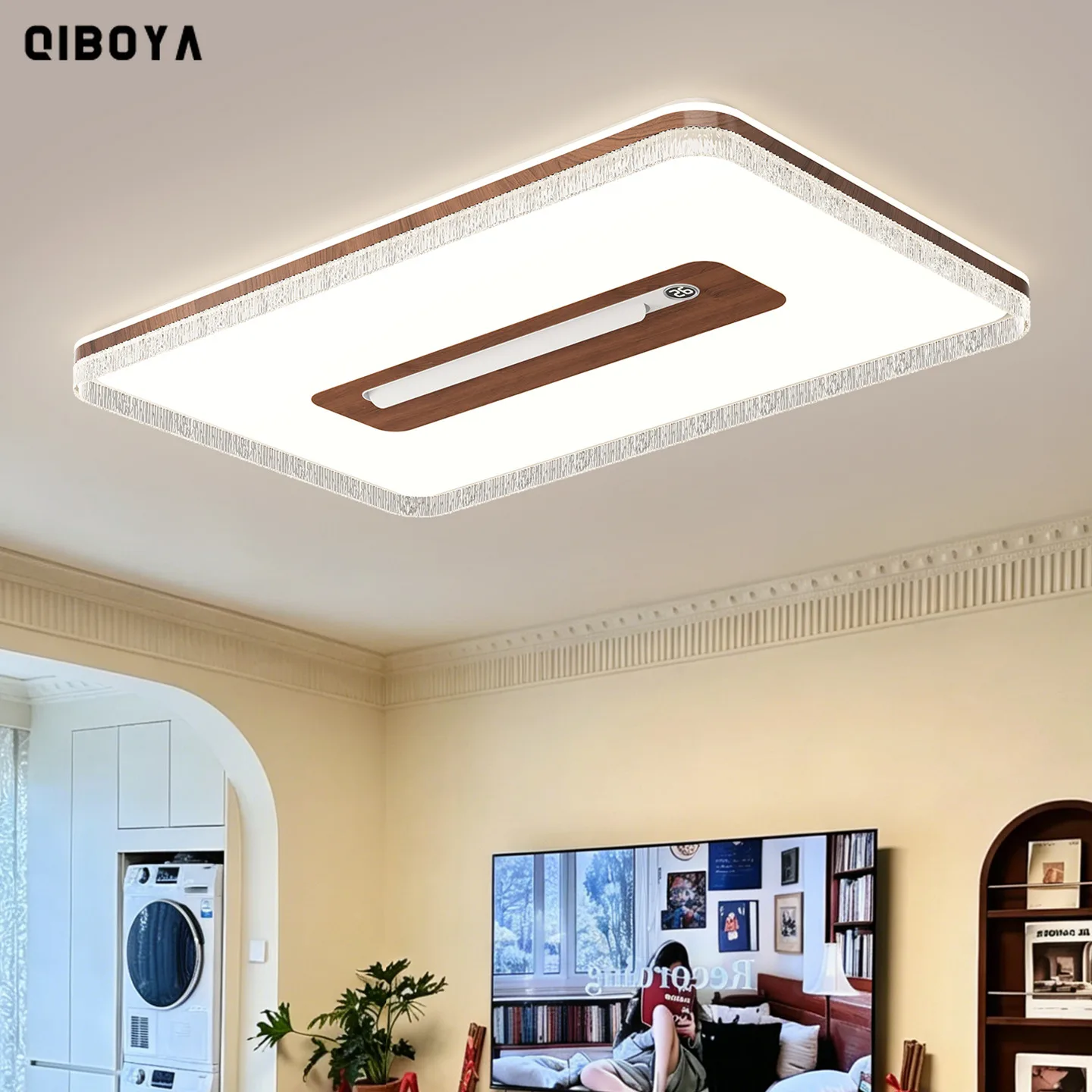 Modern Leafless Fan Ceiling Light Living Room Bedroom Invisible Mute Fan Lamps Dining Room Ceiling Lamp Indoor Lighting Decor